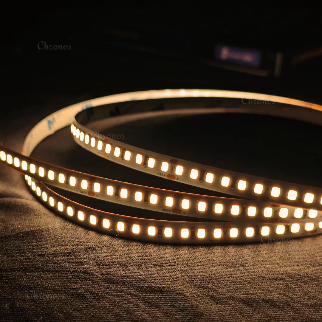 Luxe 180 LED 8mm LED Strip Lights - Warm White 24V - CRI90+ Sanan 2835 LED - 10m Roll