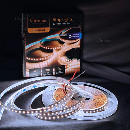Luxe 120 LED 8mm LED Strip Lights - Cool White 24V - CRI90+ Sanan 2835 LED - 10m Roll