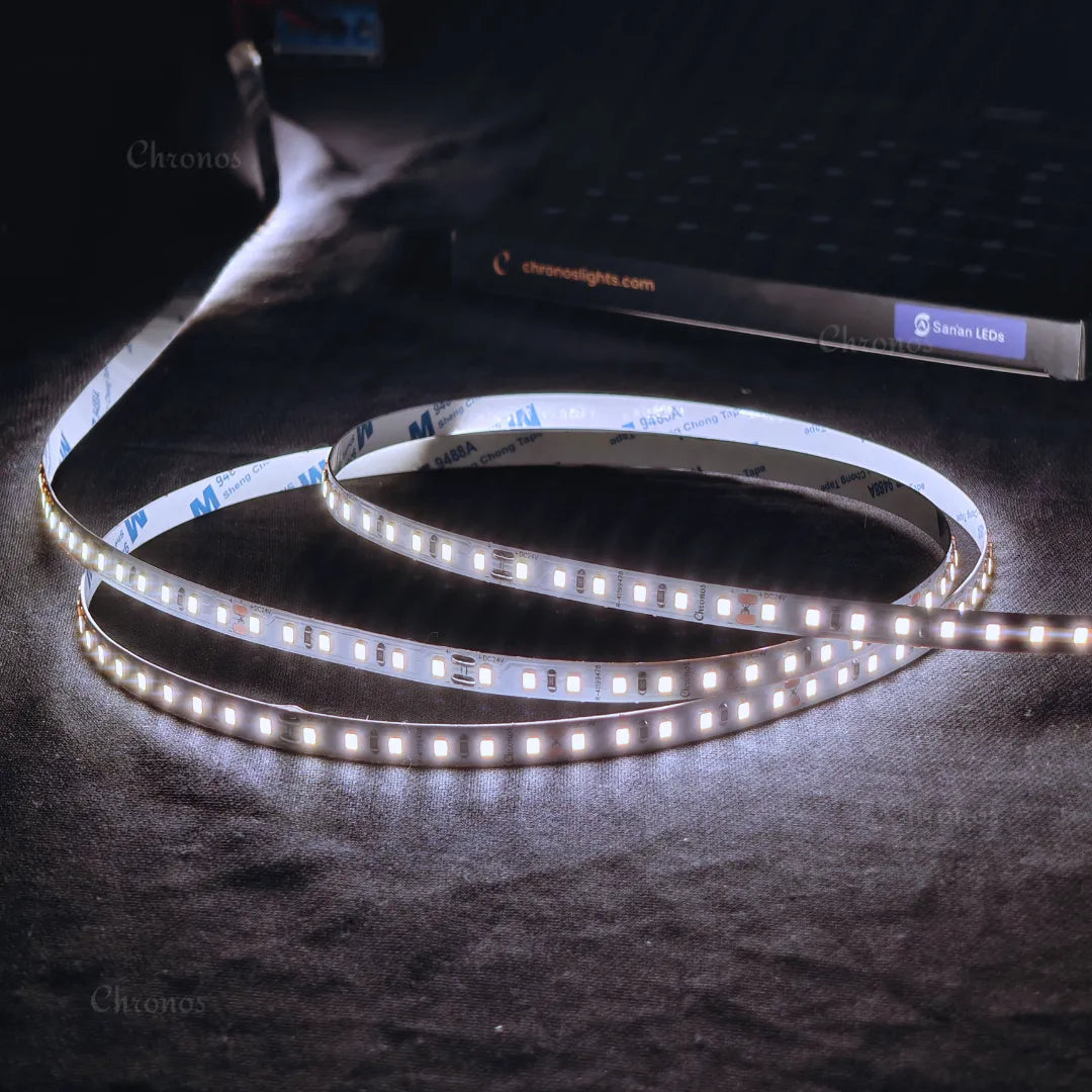 Luxe 120 LED 8mm LED Strip Lights - Cool White 24V - CRI90+ Sanan 2835 LED - 10m Roll