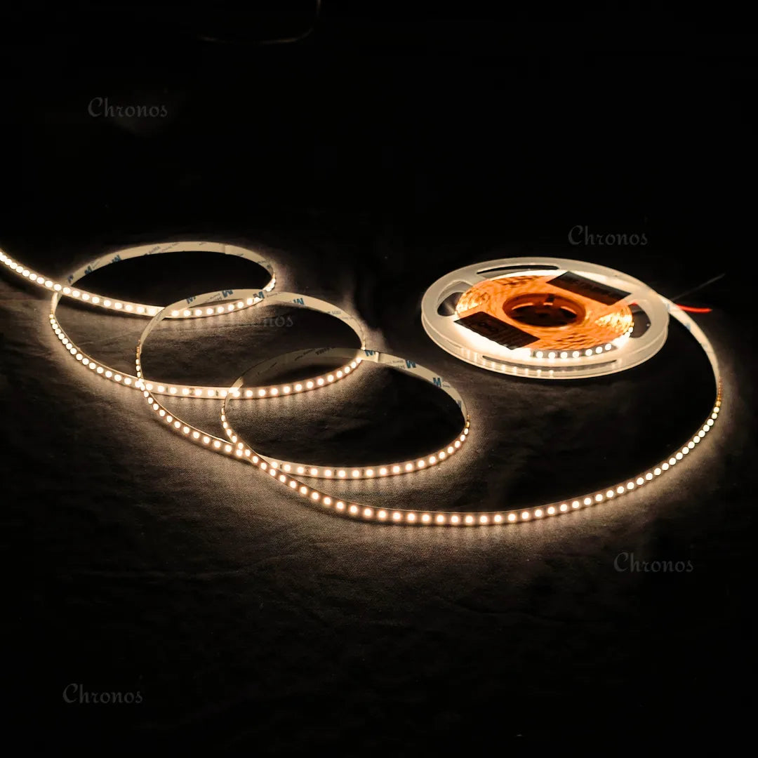 Luxe 120 LED 8mm LED Strip Lights - Warm White 24V - CRI90+ Sanan 2835 LED - 10m Roll