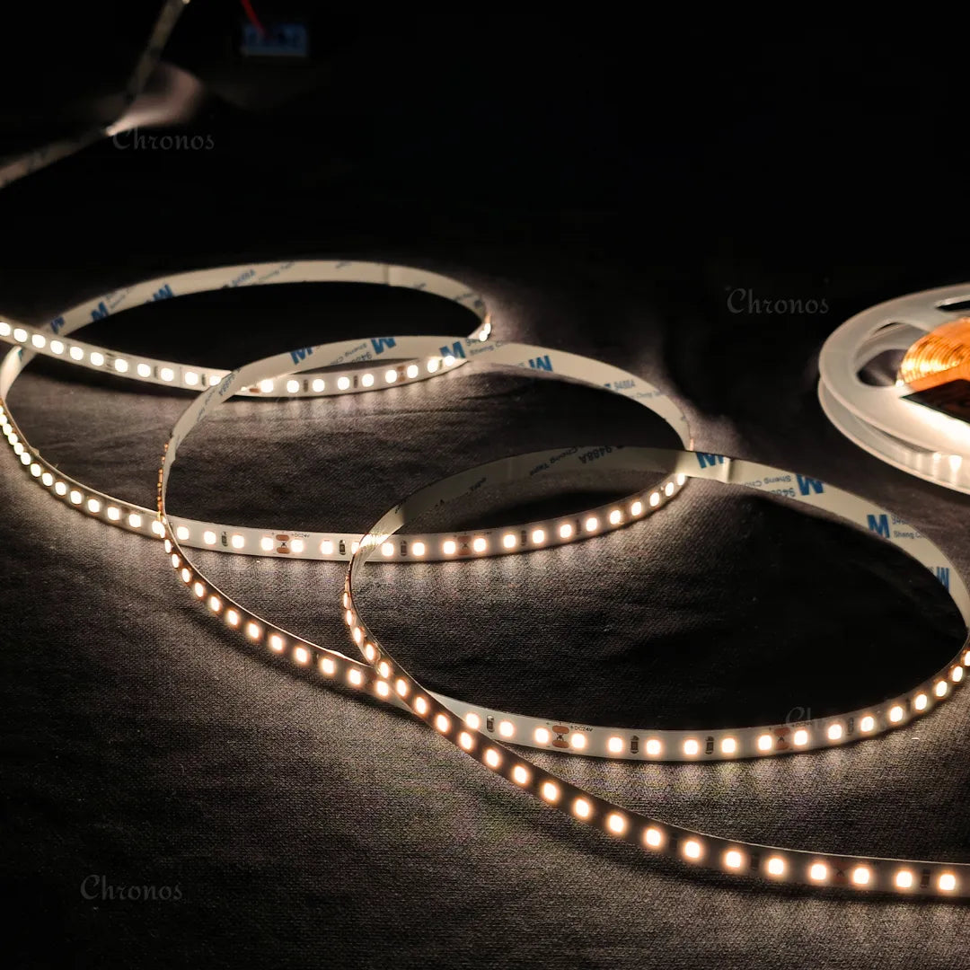 Luxe 120 LED 8mm LED Strip Lights - Warm White 24V - CRI90+ Sanan 2835 LED - 10m Roll